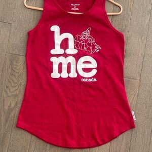Canada Day Home Red Tank Top Size Small Unisex
